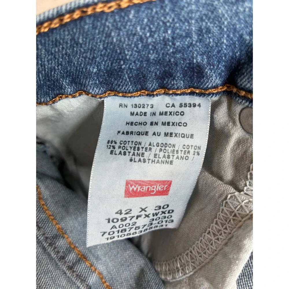 Wrangler Premium Quality Mens Straight Leg Jeans Blue 42x30 1097FXWXD